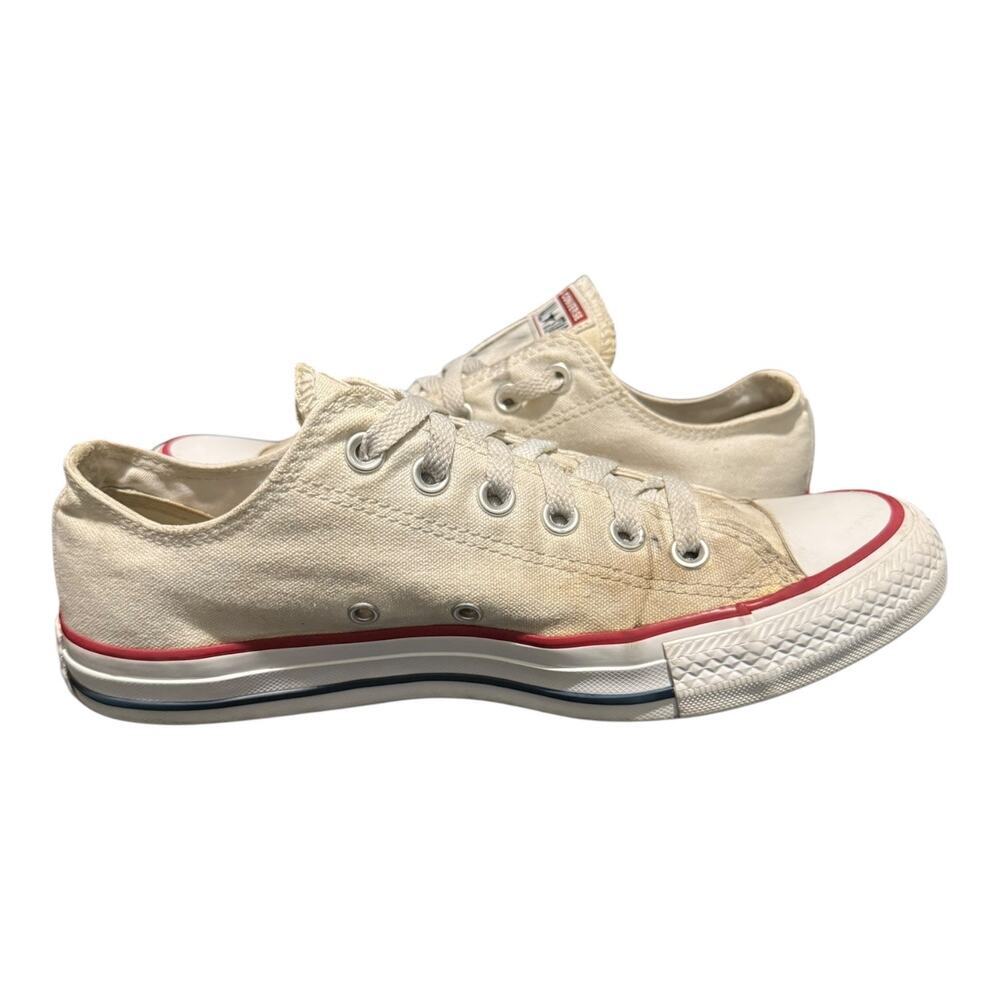 Converse Chuck Taylor All Star Ox Low Top Cream Canvas Sneakers Women’s 8.5 - Picture 8 of 9